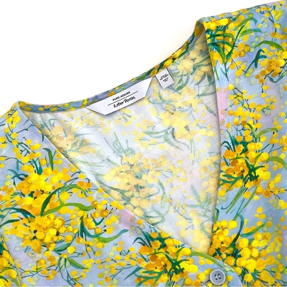& Other Stories Flutter Sleeve Floral Midi Dress - Picture 8 of 15
